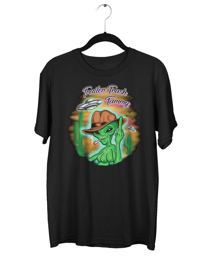 Airbrushed Alien T-Shirt