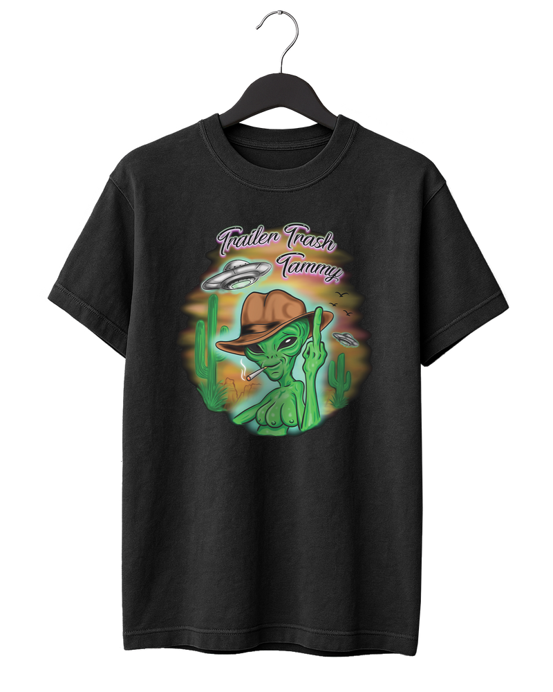 Airbrushed Alien T-Shirt