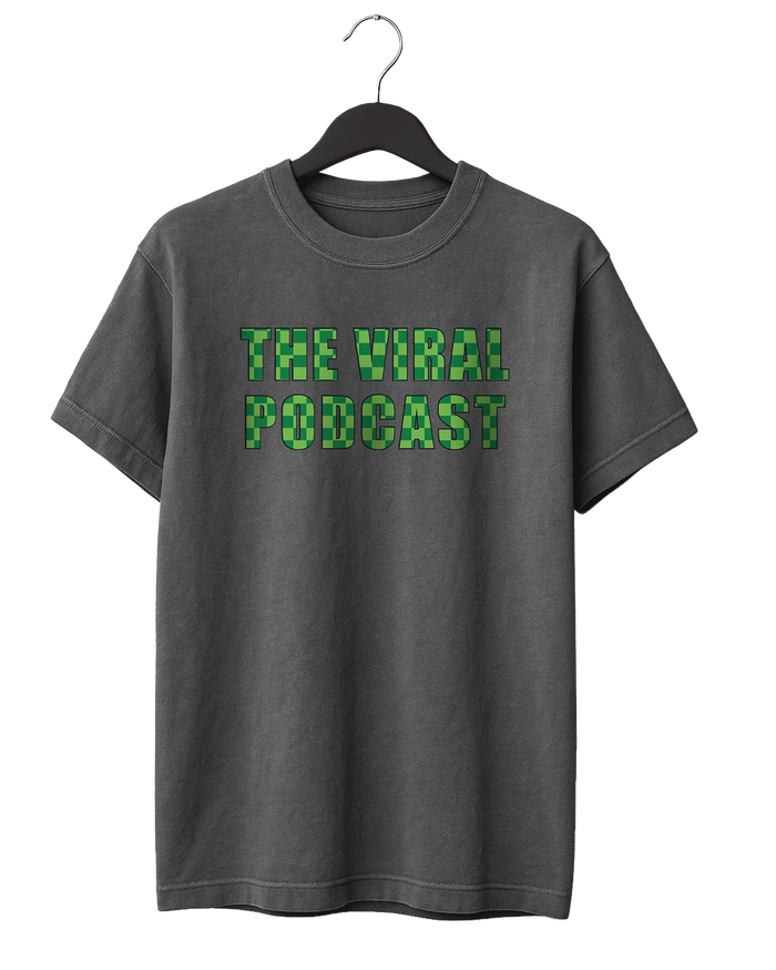 Green Checkered Lettering T-Shirt