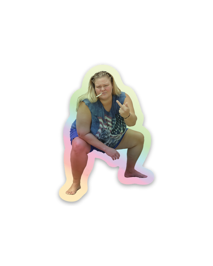 The Bird Tammy Squat Mini Holographic Sticker